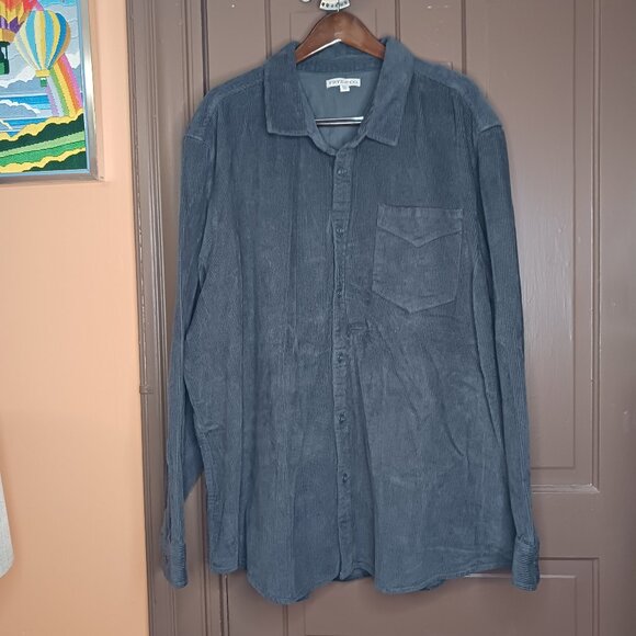 Frye & Co. Men's Long Sleeve size 4XL Corduroy Button-Down Shirt - Picture 1 of 9